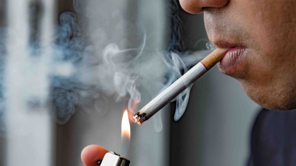 root canal treatment with a no-smoking sign